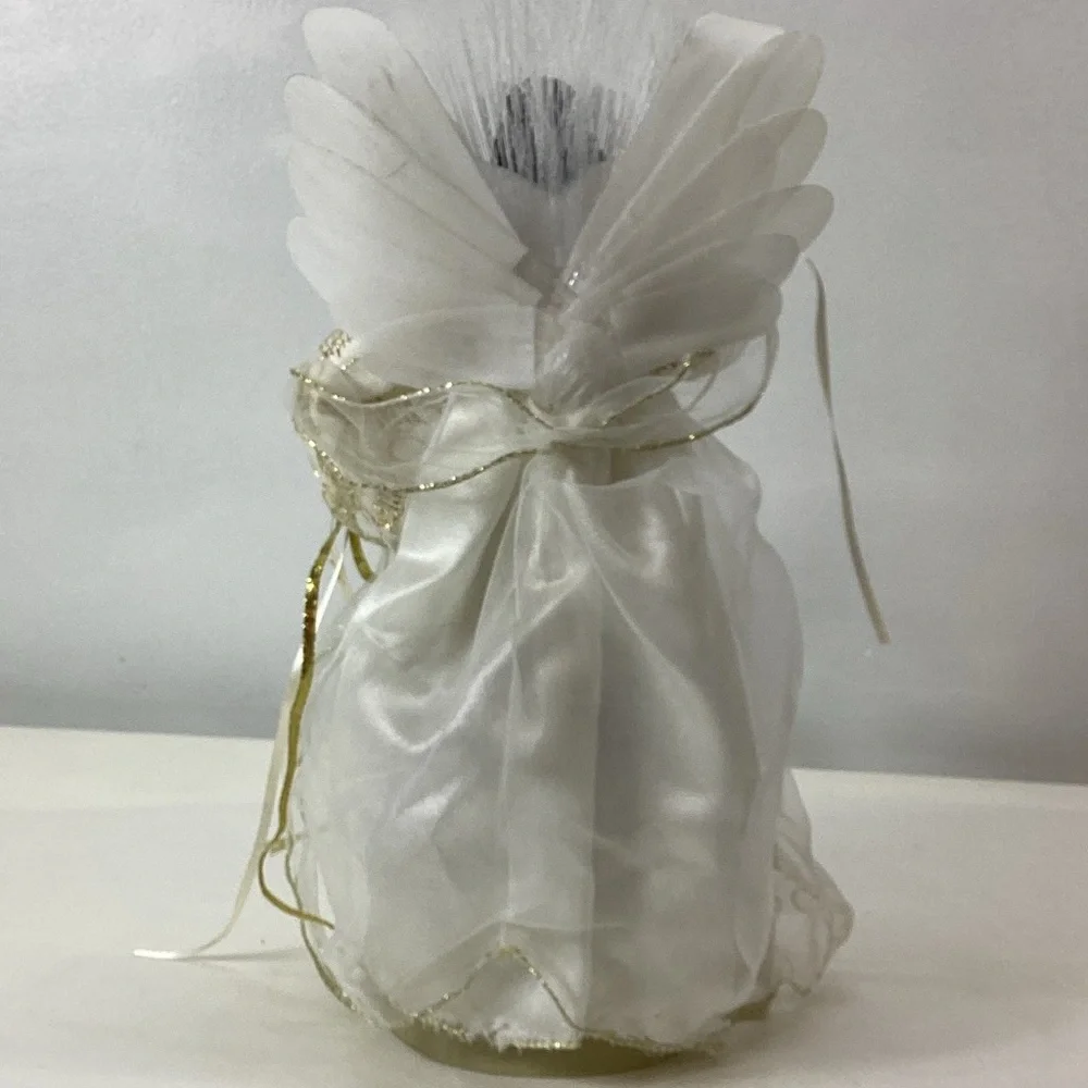 Graceful White and Gold African-American Angel Topper